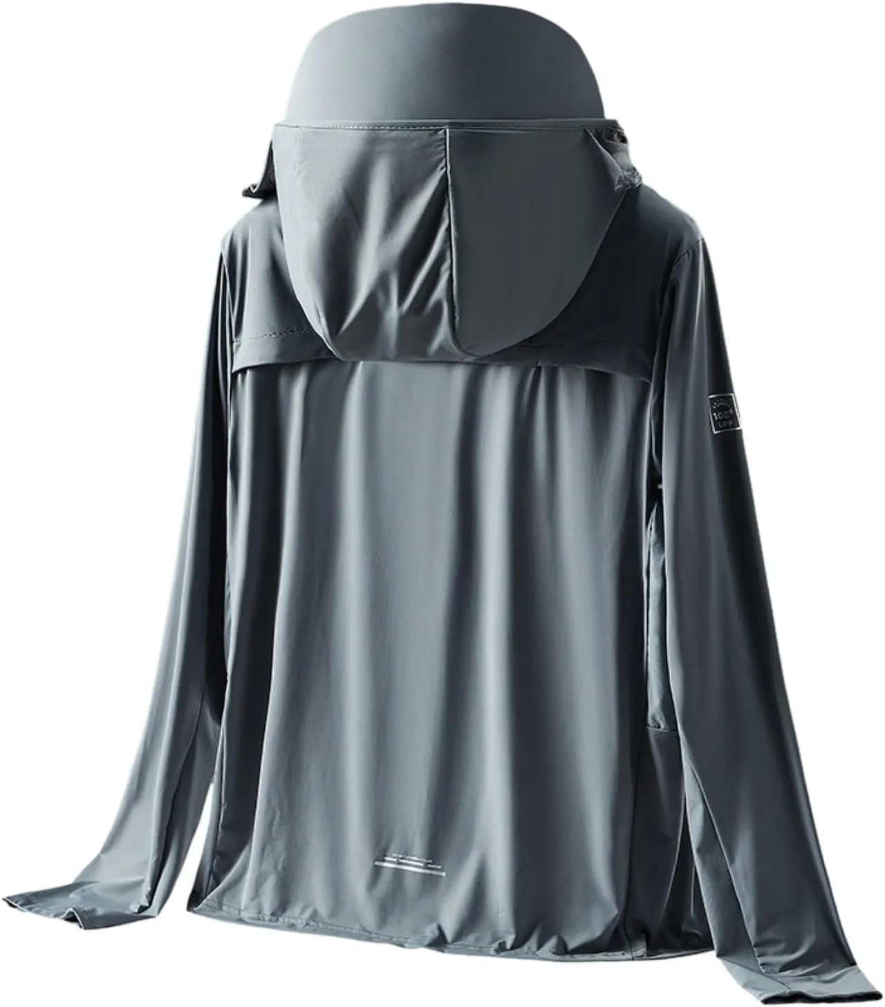 Men's Long Sleeve Lightweight Sun Hoodie UPF 100  Protection Shirt Quick Dry Athletic Loose Fit With Thumbholes (Color : Light gray, Size : 6X-Large)