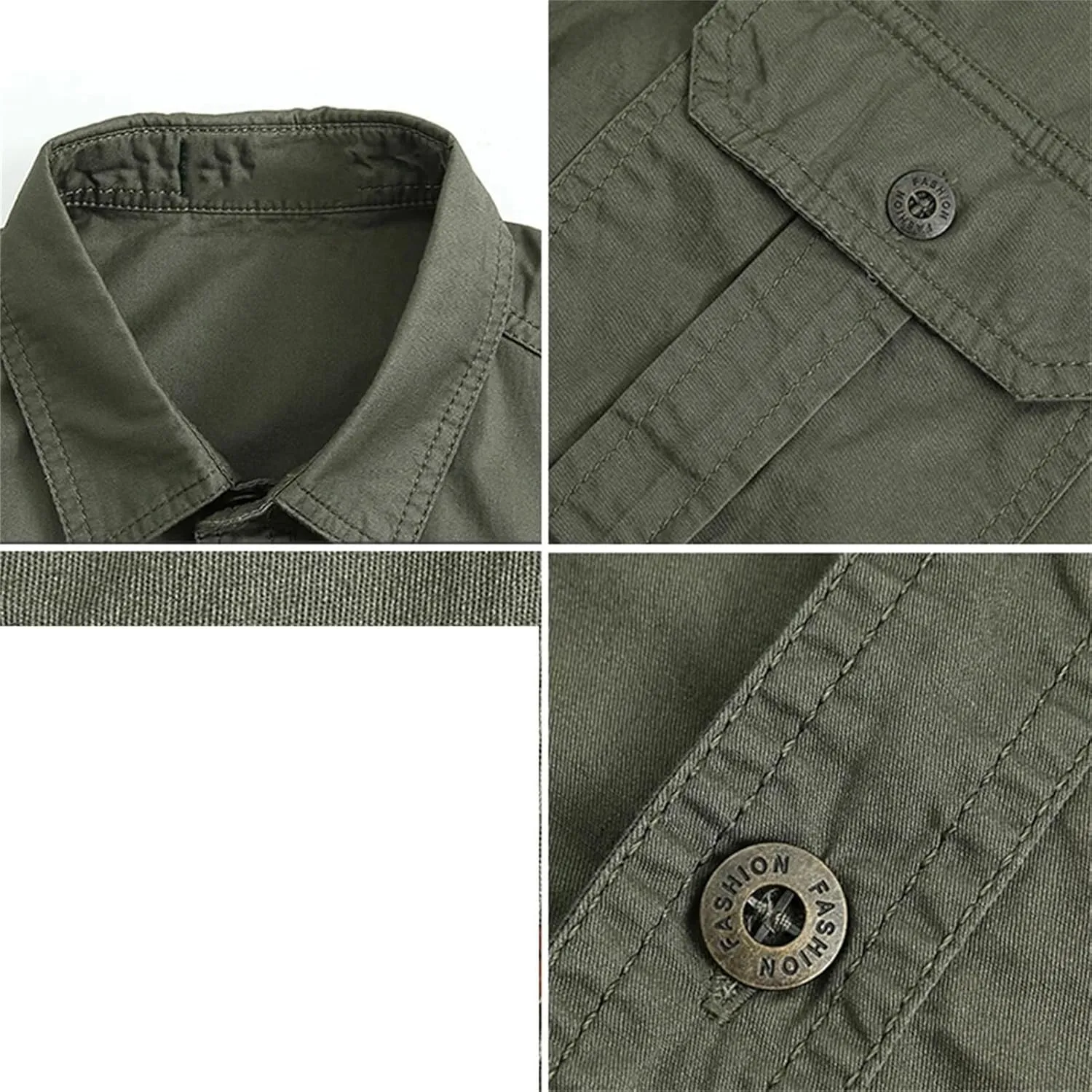 Men's Quick-Dry Cargo Shirt, Lapel Breathable Outdoor Hiking