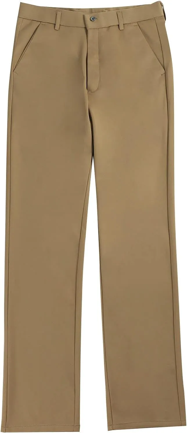 Men's Slim Fit Dress Pants Zip Up Stretchy Skinny Chinos Casual Business Work Pants Flat Front Outdoor Sports Golf Pants