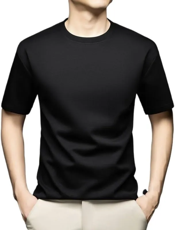 Men's Solid Color Crew Neck T-Shirts for a Simple Stylish Look