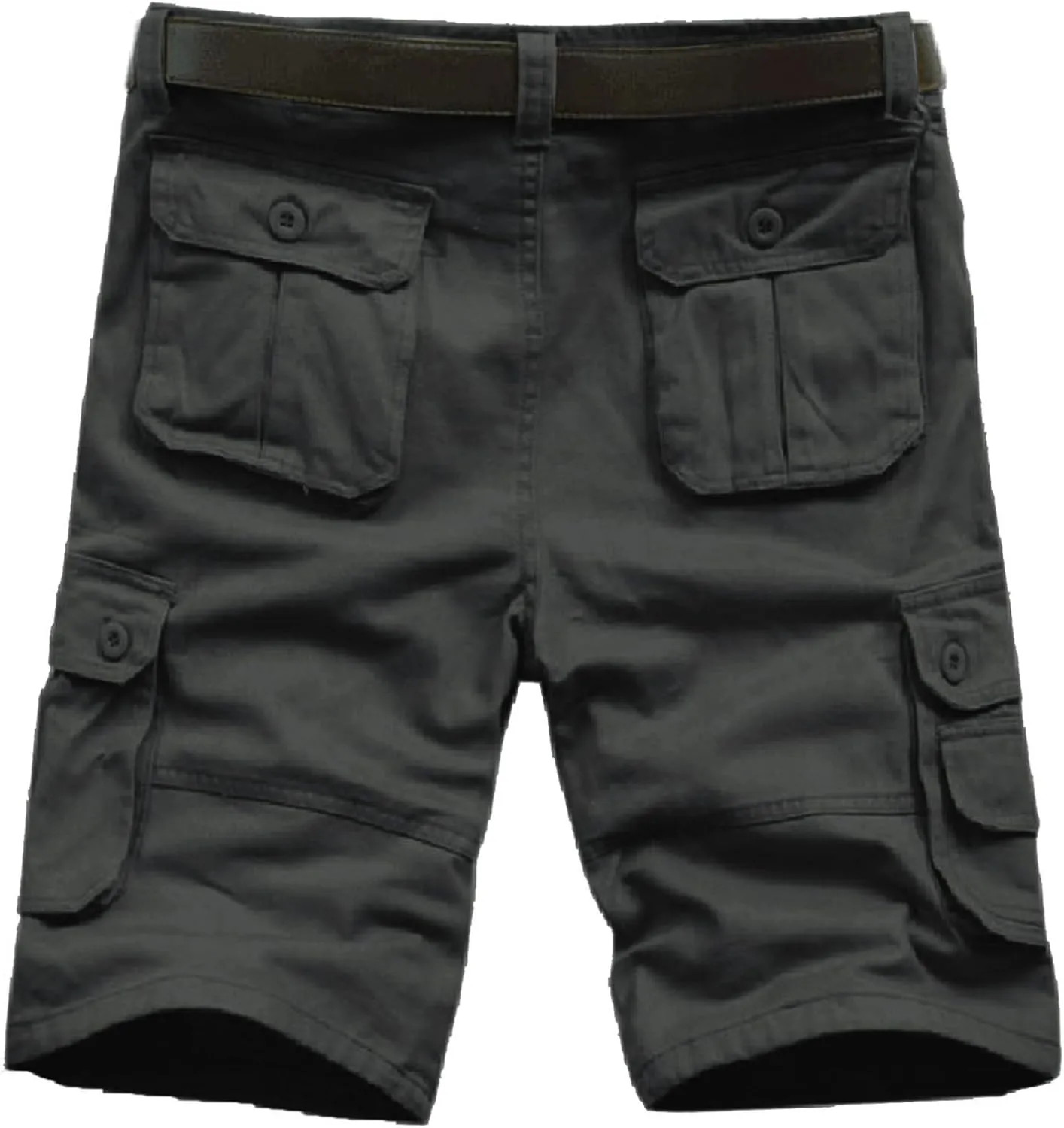 Men's Solid Color Multi Pockets Shorts Fashion Summer Leisure Pants Overalls Hiking Cargo Shorts Athletic Joggers