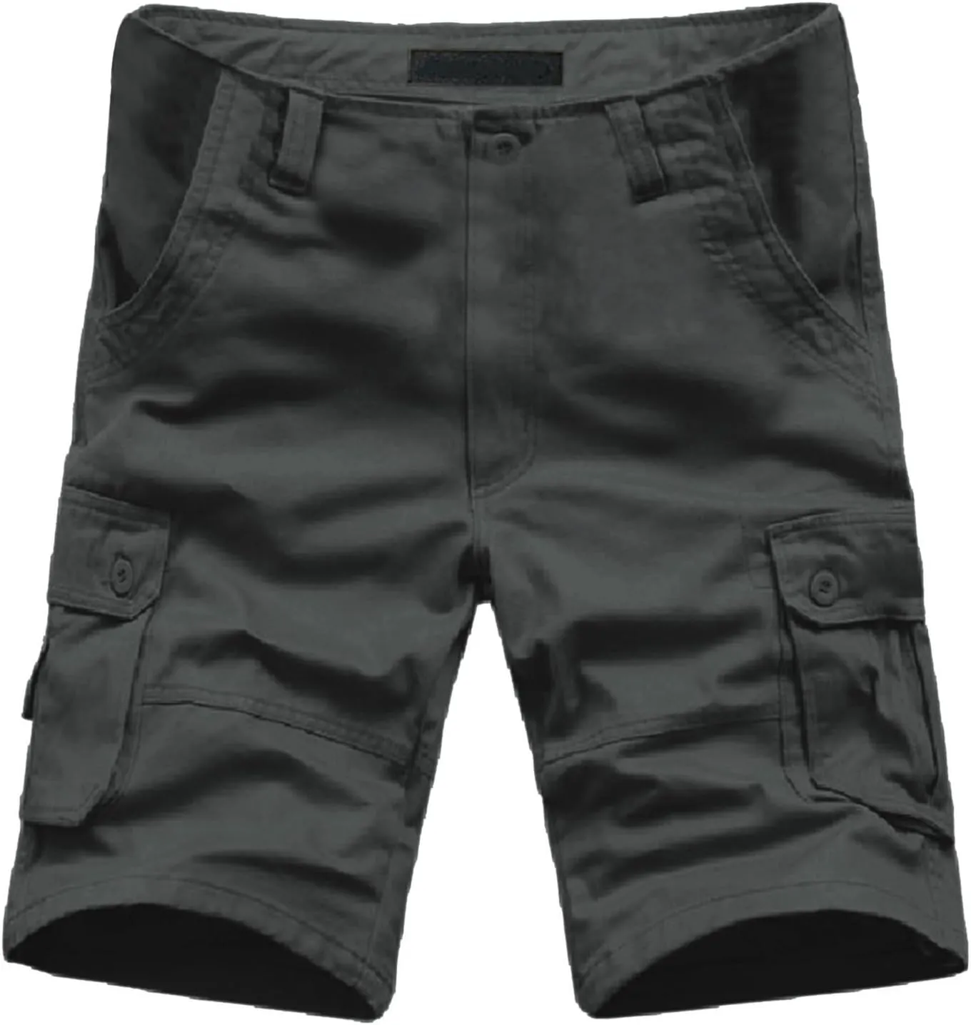 Men's Solid Color Multi Pockets Shorts Fashion Summer Leisure Pants Overalls Hiking Cargo Shorts Athletic Joggers