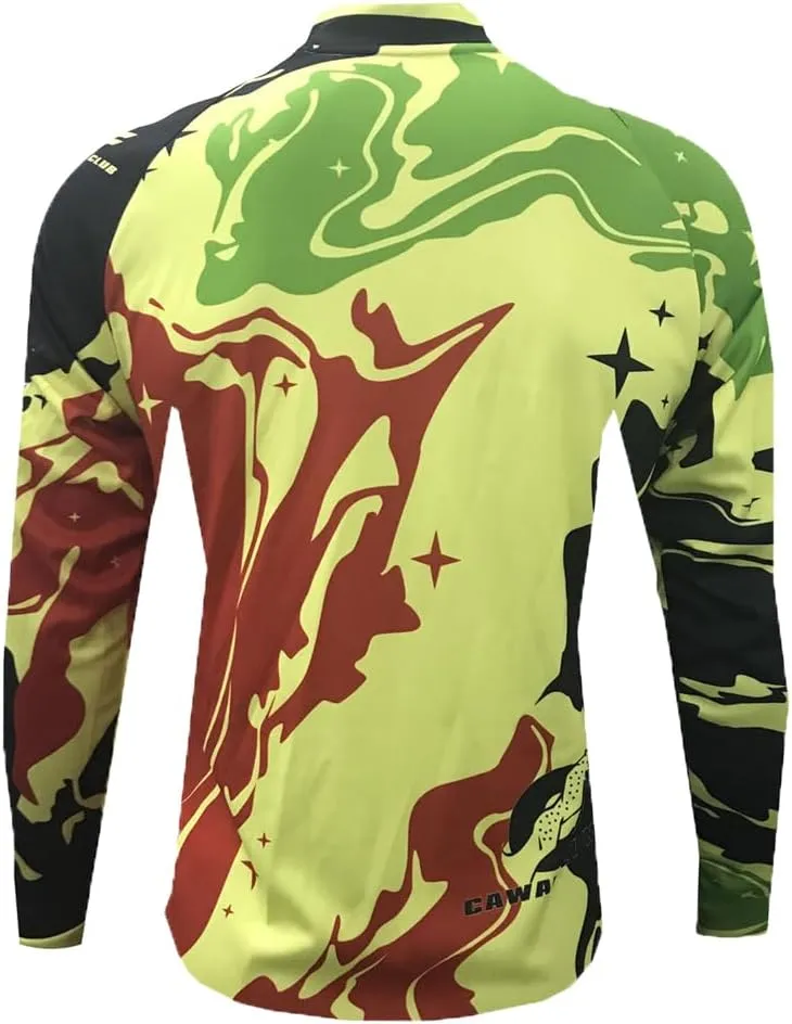 Men's Summer Running Sports Tops Long Sleeve Cycling Jerseys UV Protection Mountain Biking Quick Dry T-Shirts
