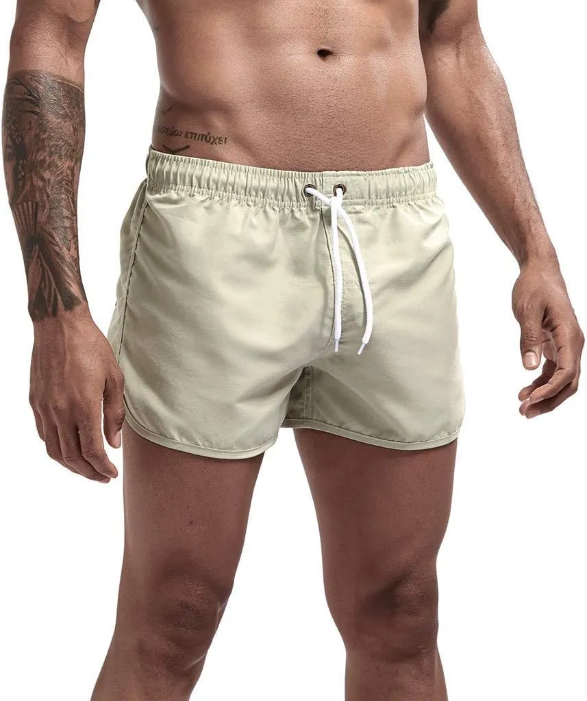 Men's Summer Shorts Lightweight Slim-Fit 5" Flat-Front Drawstring Walk Shorts Comfort Beach Stretch Chino Short