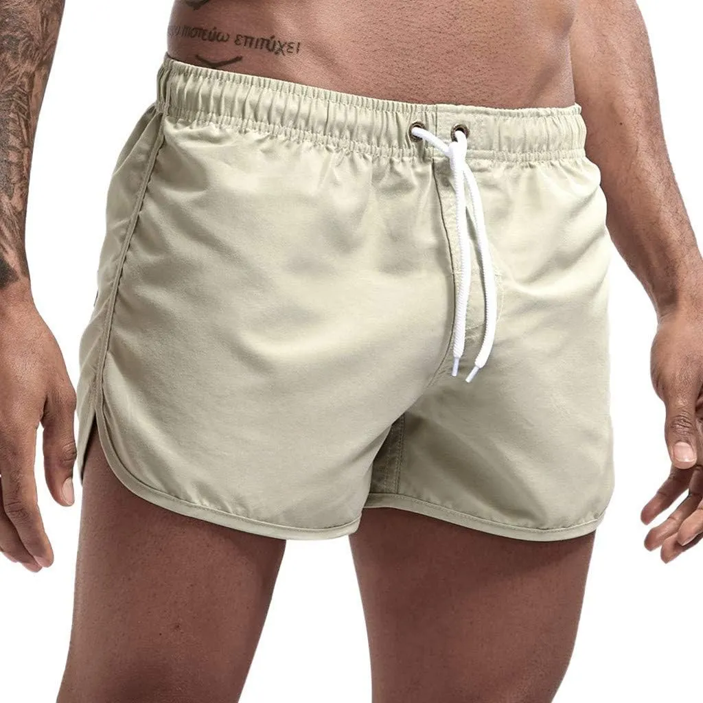 Men's Summer Shorts Lightweight Slim-Fit 5" Flat-Front Drawstring Walk Shorts Comfort Beach Stretch Chino Short