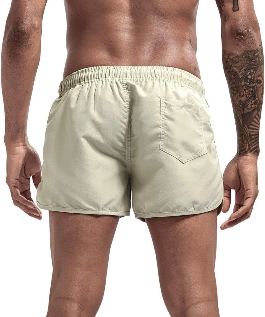 Men's Summer Shorts Lightweight Slim-Fit 5" Flat-Front Drawstring Walk Shorts Comfort Beach Stretch Chino Short