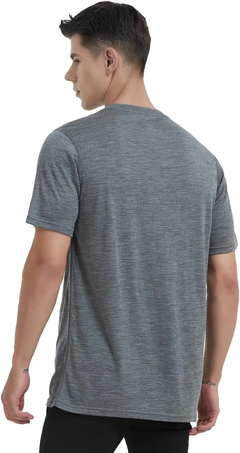 METARINO Merino Wool T-Shirts Mens Short Sleeve Lightweight Base Layer for Hiking,Travel,Hunting,Cycling