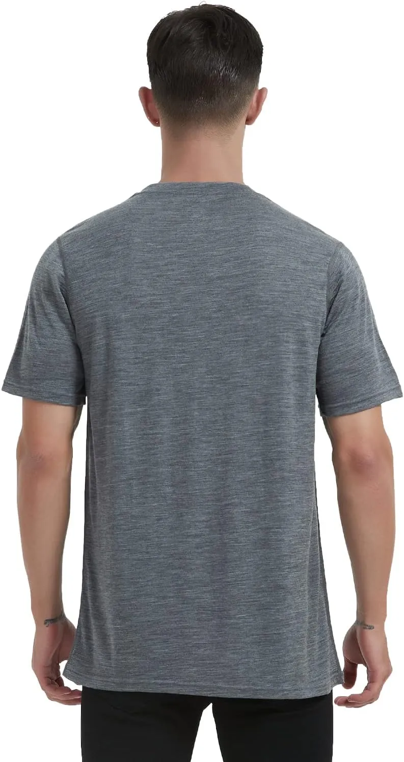 METARINO Merino Wool T-Shirts Mens Short Sleeve Lightweight Base Layer for Hiking,Travel,Hunting,Cycling