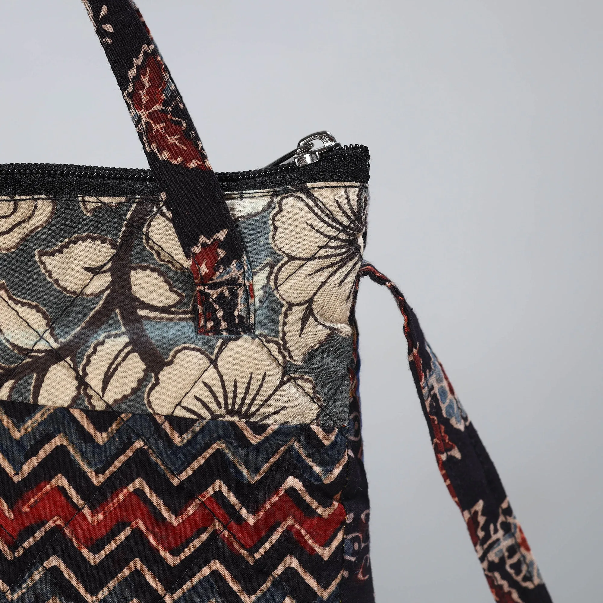 Multicolor - Handmade Quilted Cotton Patchwork Sling Bag 45