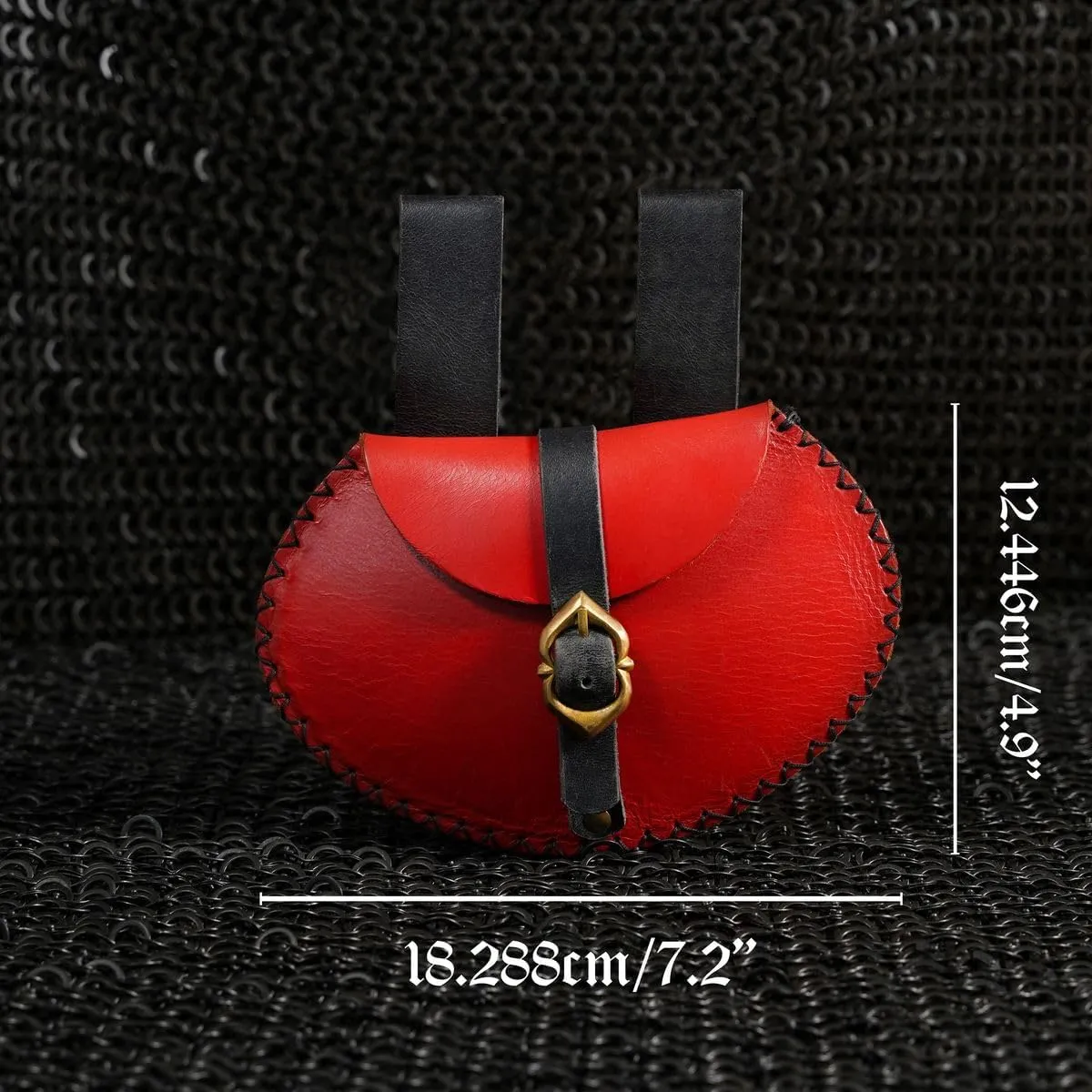 Mythrojan Medieval Viking Leather Belt Pouch LARP Renaissance Waist Bag