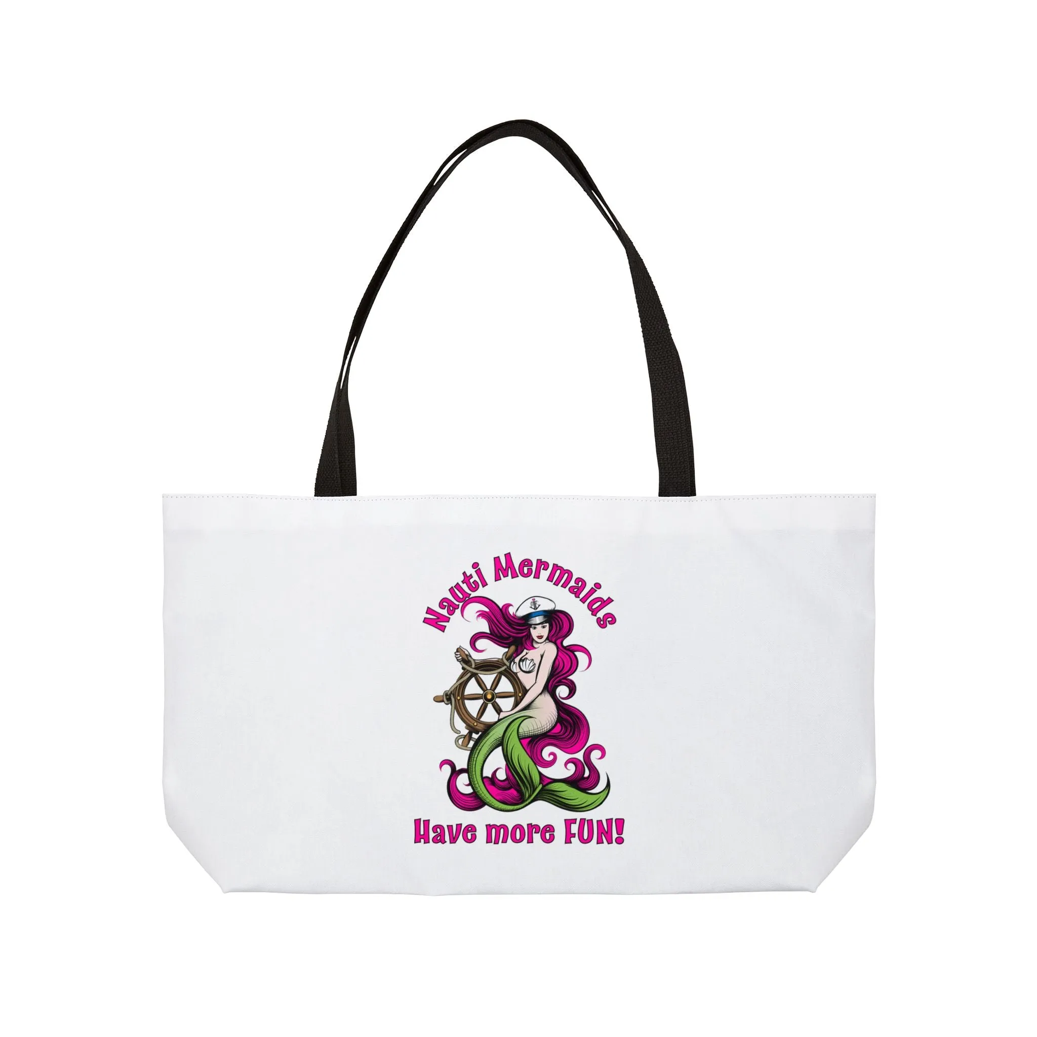 Naughti Mermaids Have More Fun Pink-Weekender Tote Bag