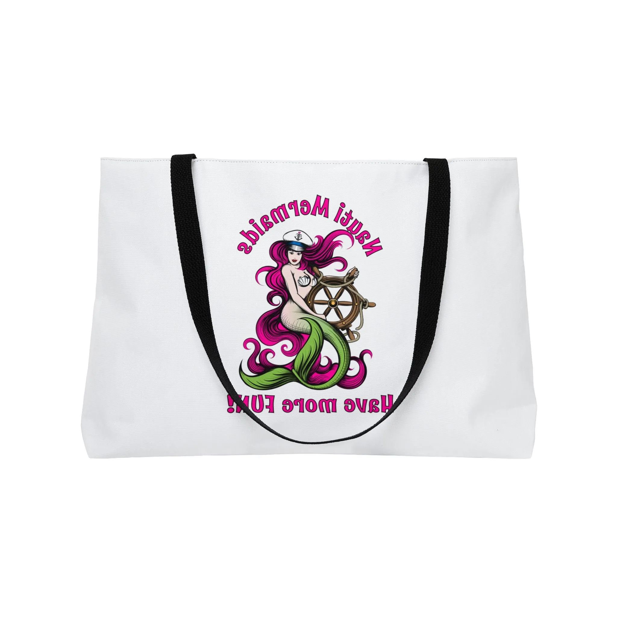 Naughti Mermaids Have More Fun Pink-Weekender Tote Bag