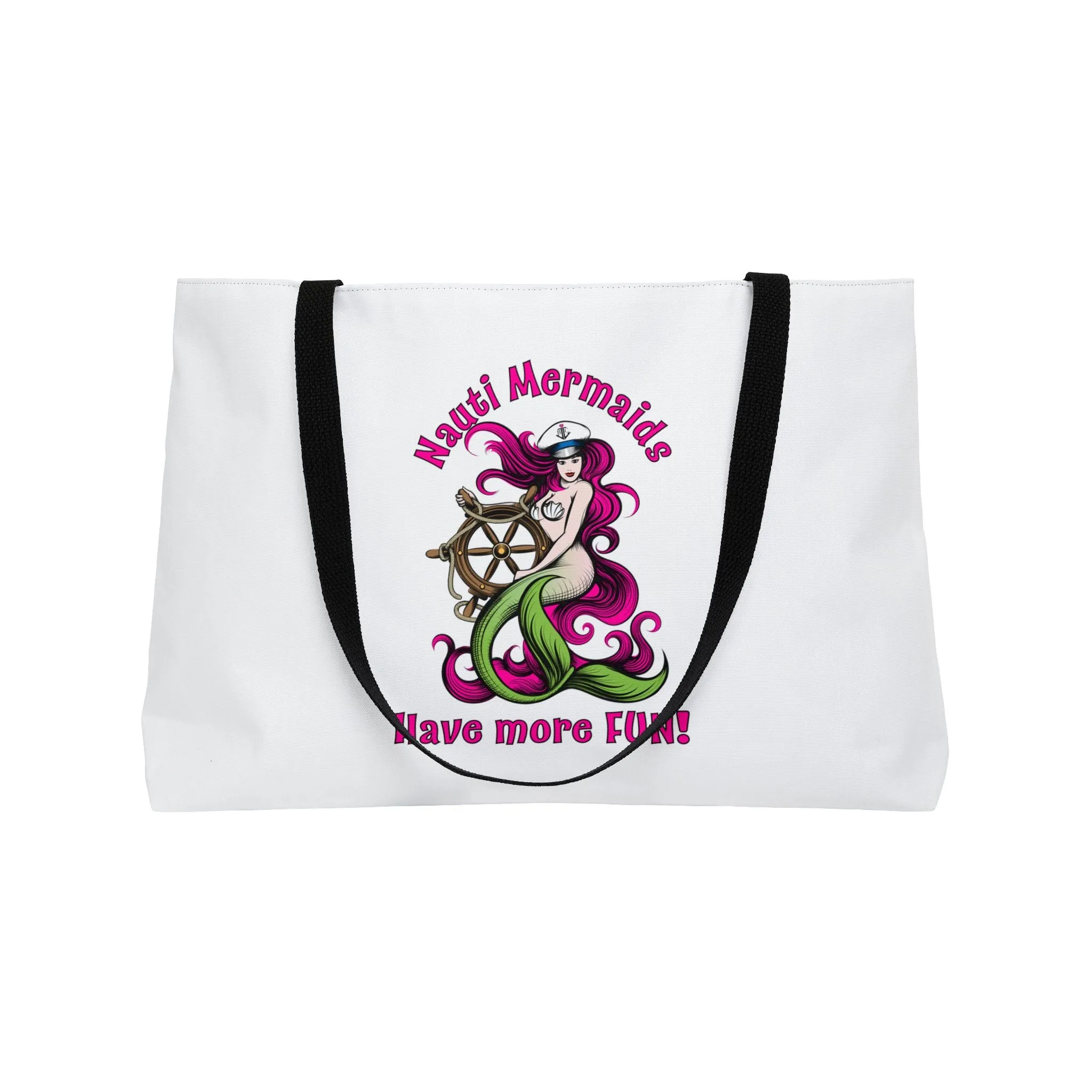 Naughti Mermaids Have More Fun Pink-Weekender Tote Bag