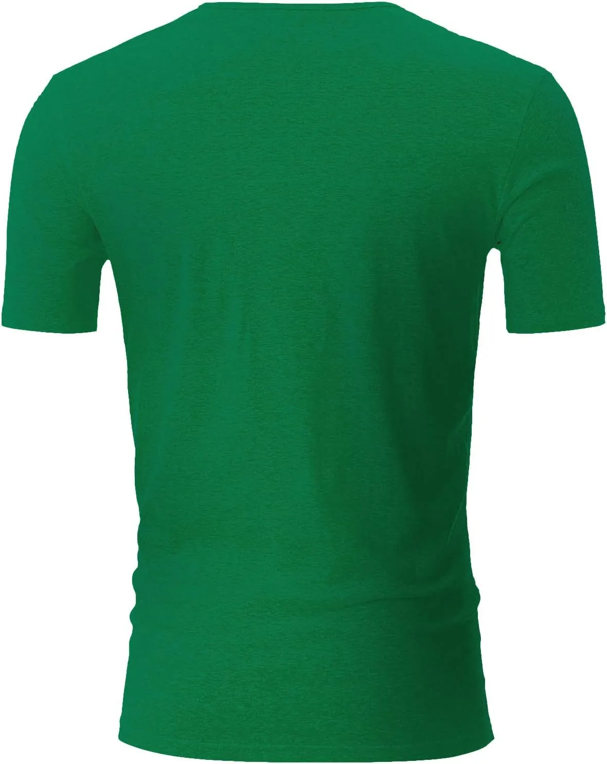 Ohoo Mens Slim Fit Casual Short Sleeve Placket Melange Color Fabric Cotton Henley T-Shirts