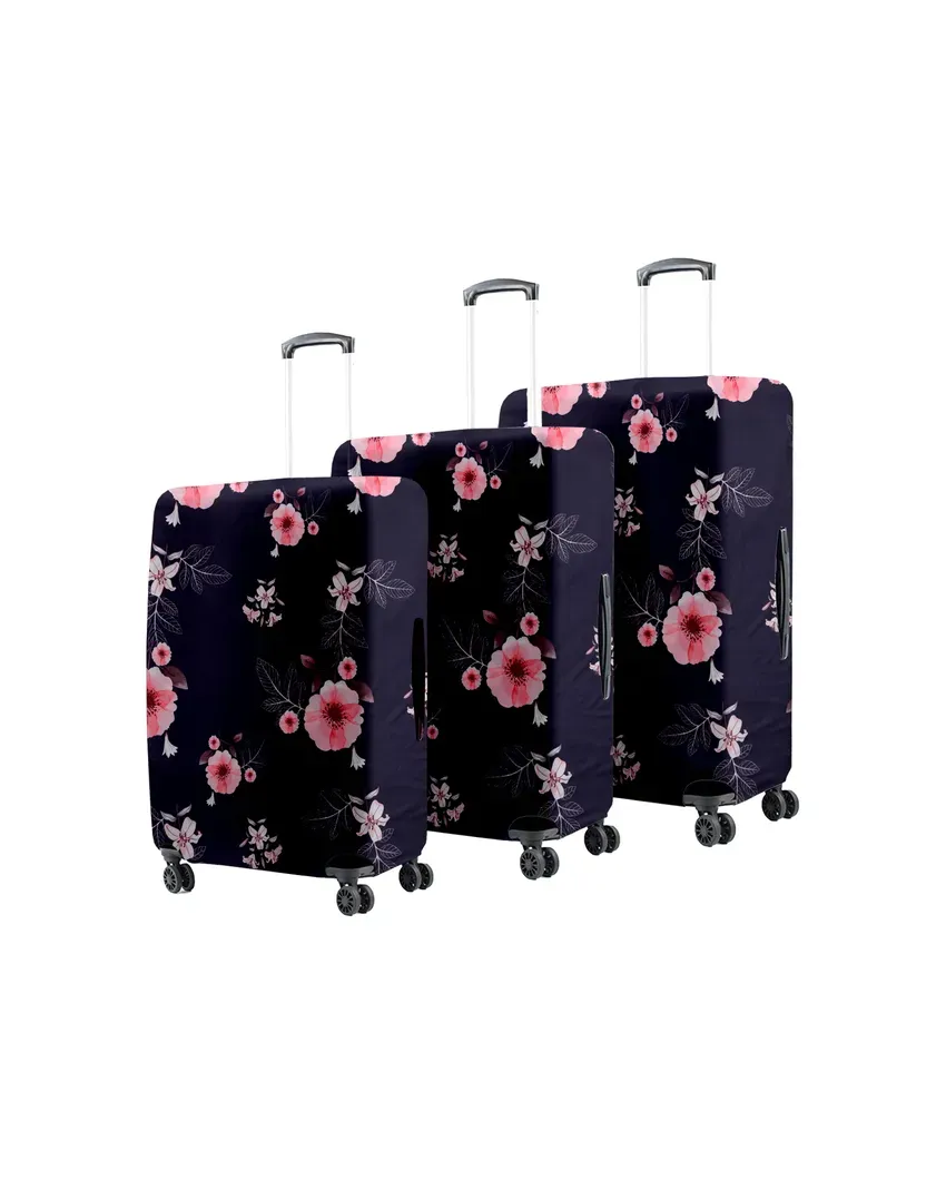 ONLY LUGGAGE COVER | Violet Polyester Stretchable Printed Protective Luggage Bag Cover