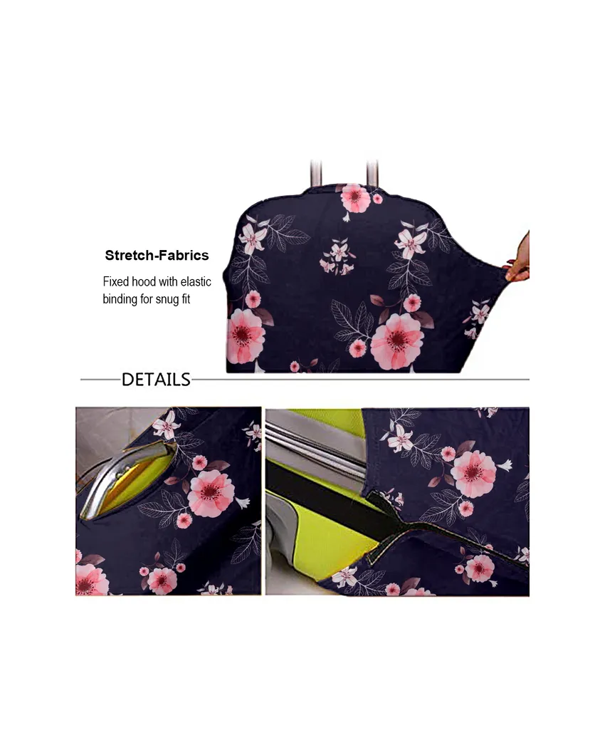 ONLY LUGGAGE COVER | Violet Polyester Stretchable Printed Protective Luggage Bag Cover