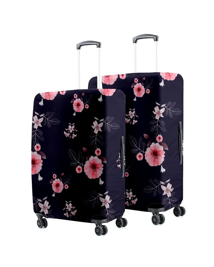 ONLY LUGGAGE COVER | Violet Polyester Stretchable Printed Protective Luggage Bag Cover