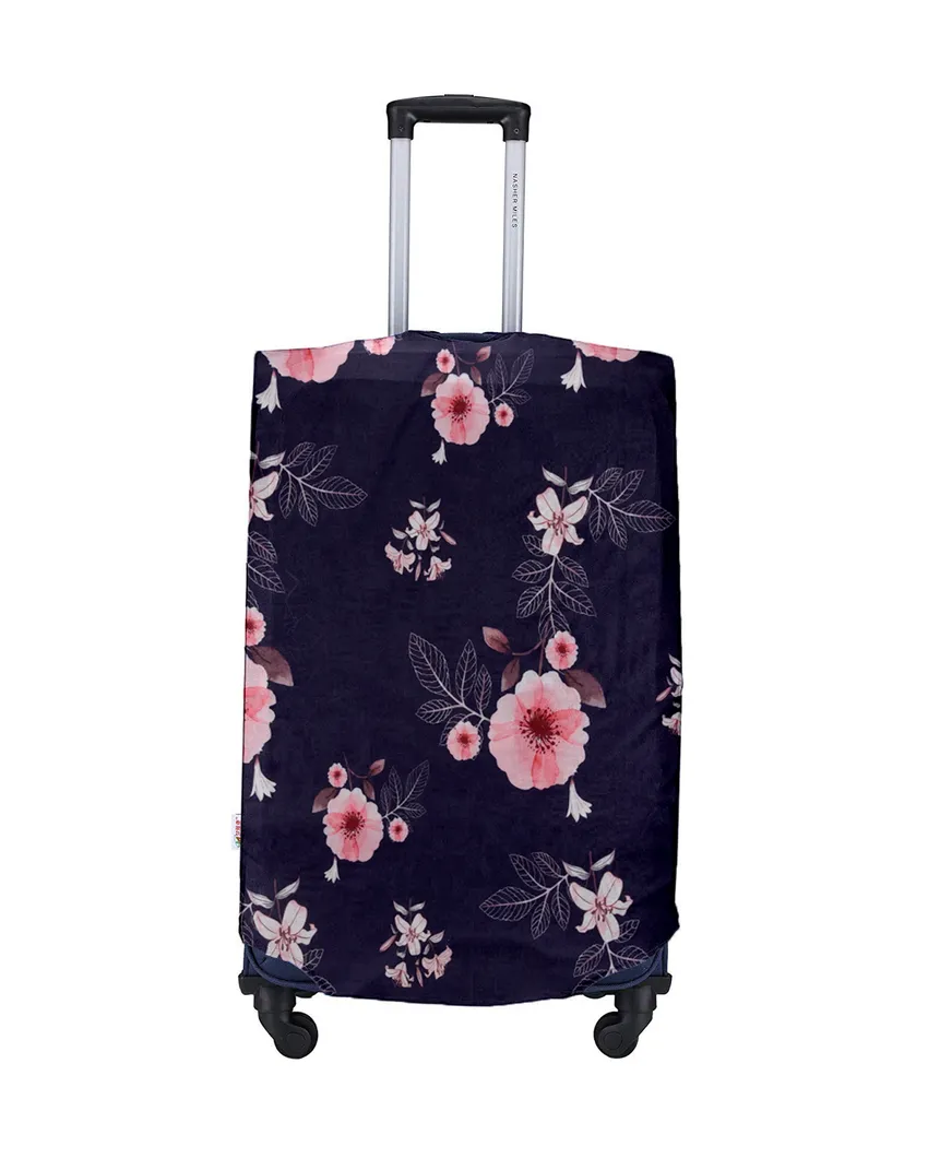 ONLY LUGGAGE COVER | Violet Polyester Stretchable Printed Protective Luggage Bag Cover