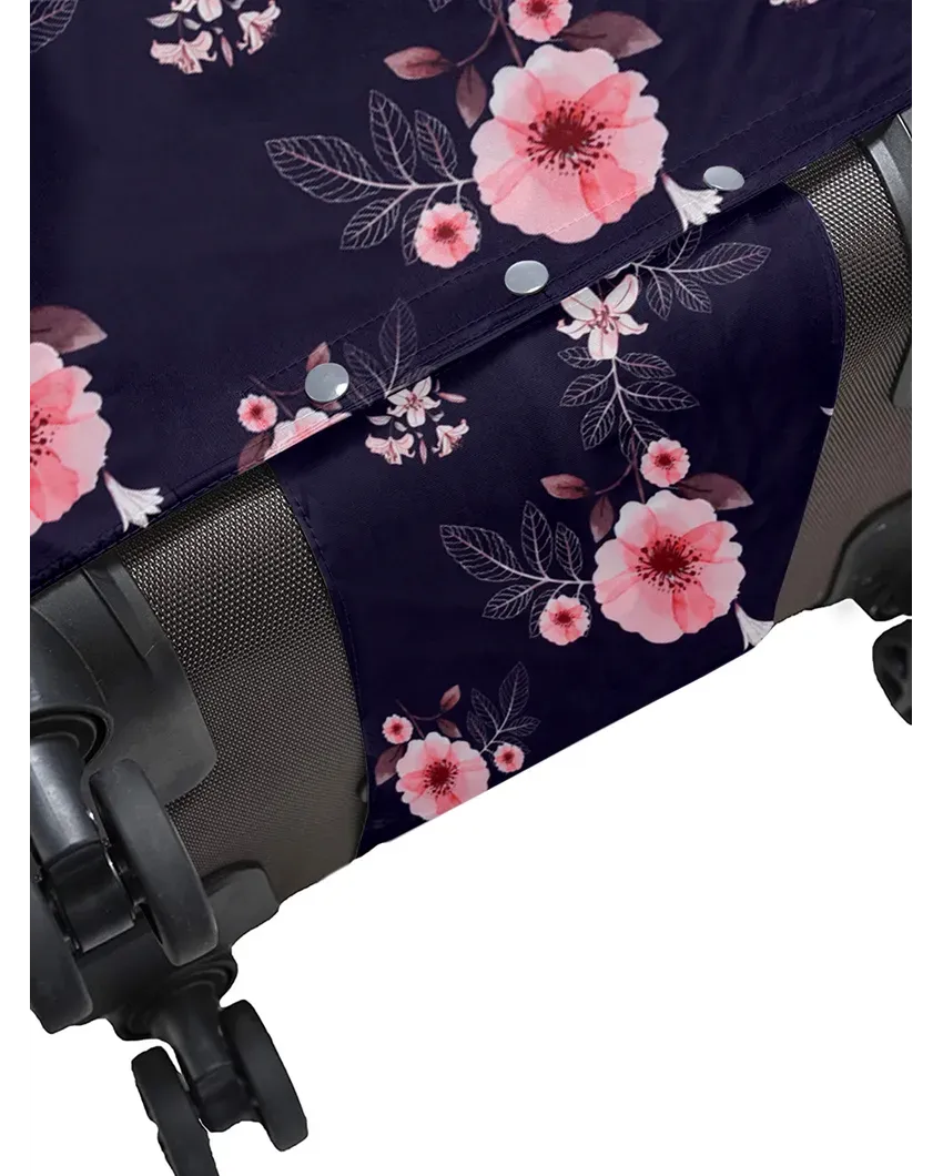 ONLY LUGGAGE COVER | Violet Polyester Stretchable Printed Protective Luggage Bag Cover