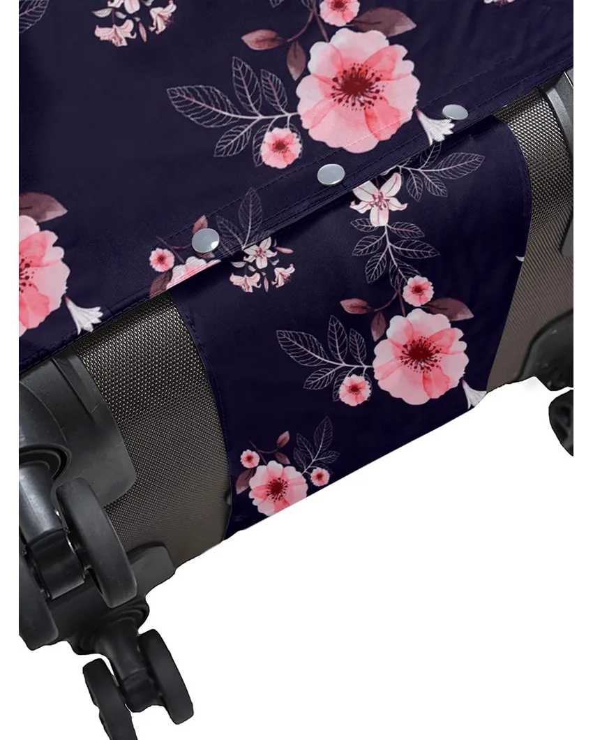 ONLY LUGGAGE COVER | Violet Polyester Stretchable Printed Protective Luggage Bag Cover