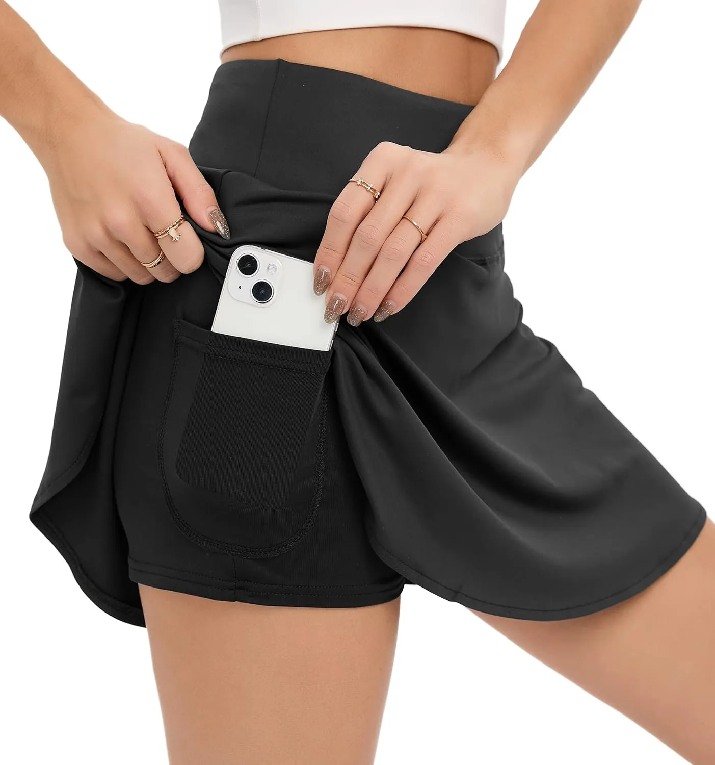 Oyamiki Women's Athletic Skort Tennis Skirt Perfect for Running Training Sports Golf