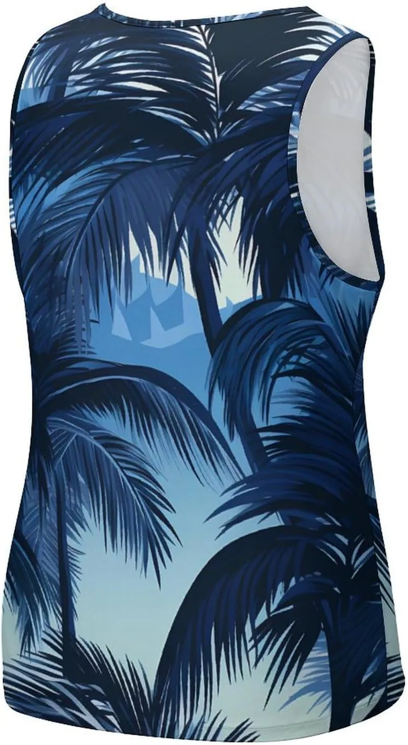 Palm Shadow Mens Tank Top Undershirt Sleeveless Gym Vest Workout T-Shirts