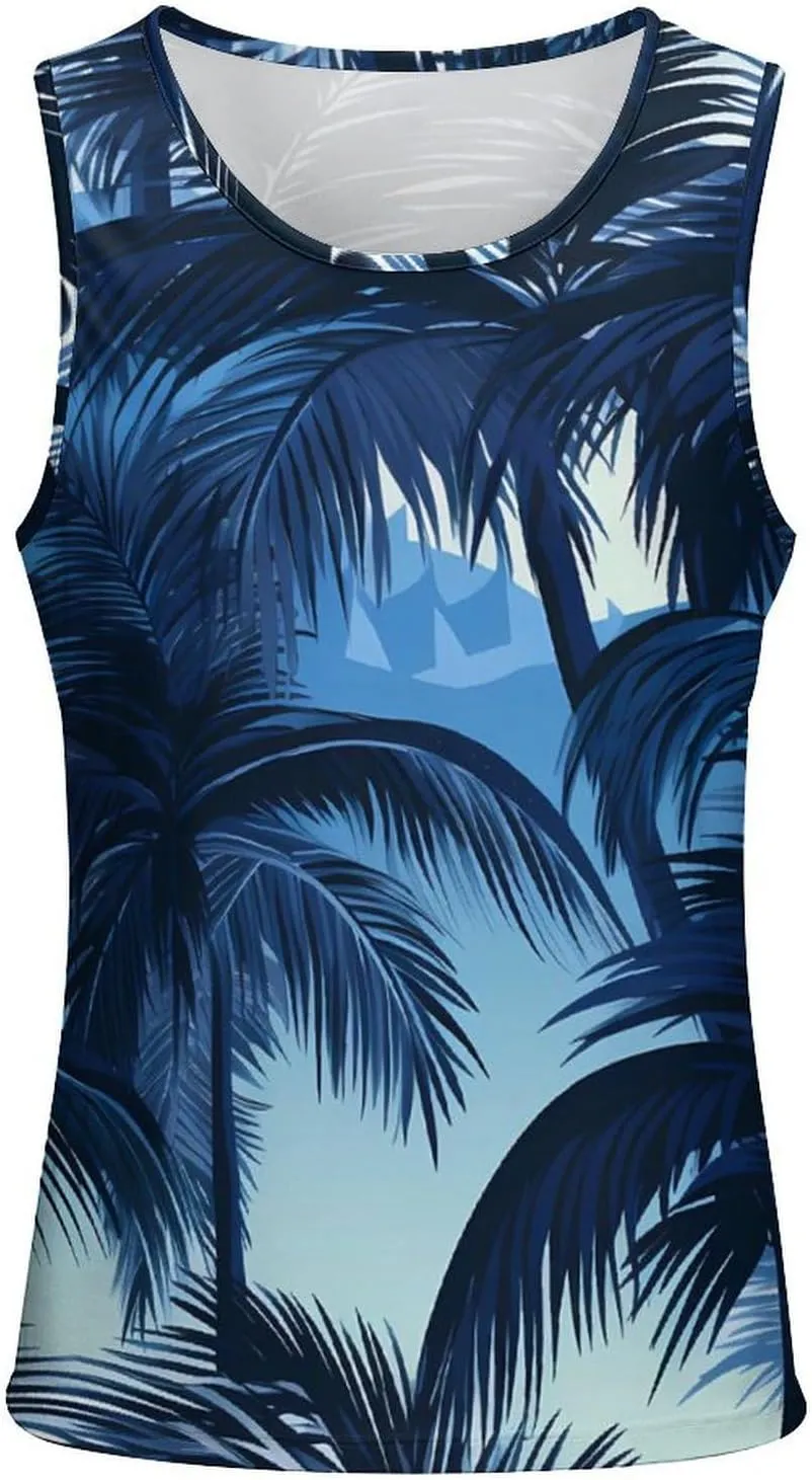 Palm Shadow Mens Tank Top Undershirt Sleeveless Gym Vest Workout T-Shirts