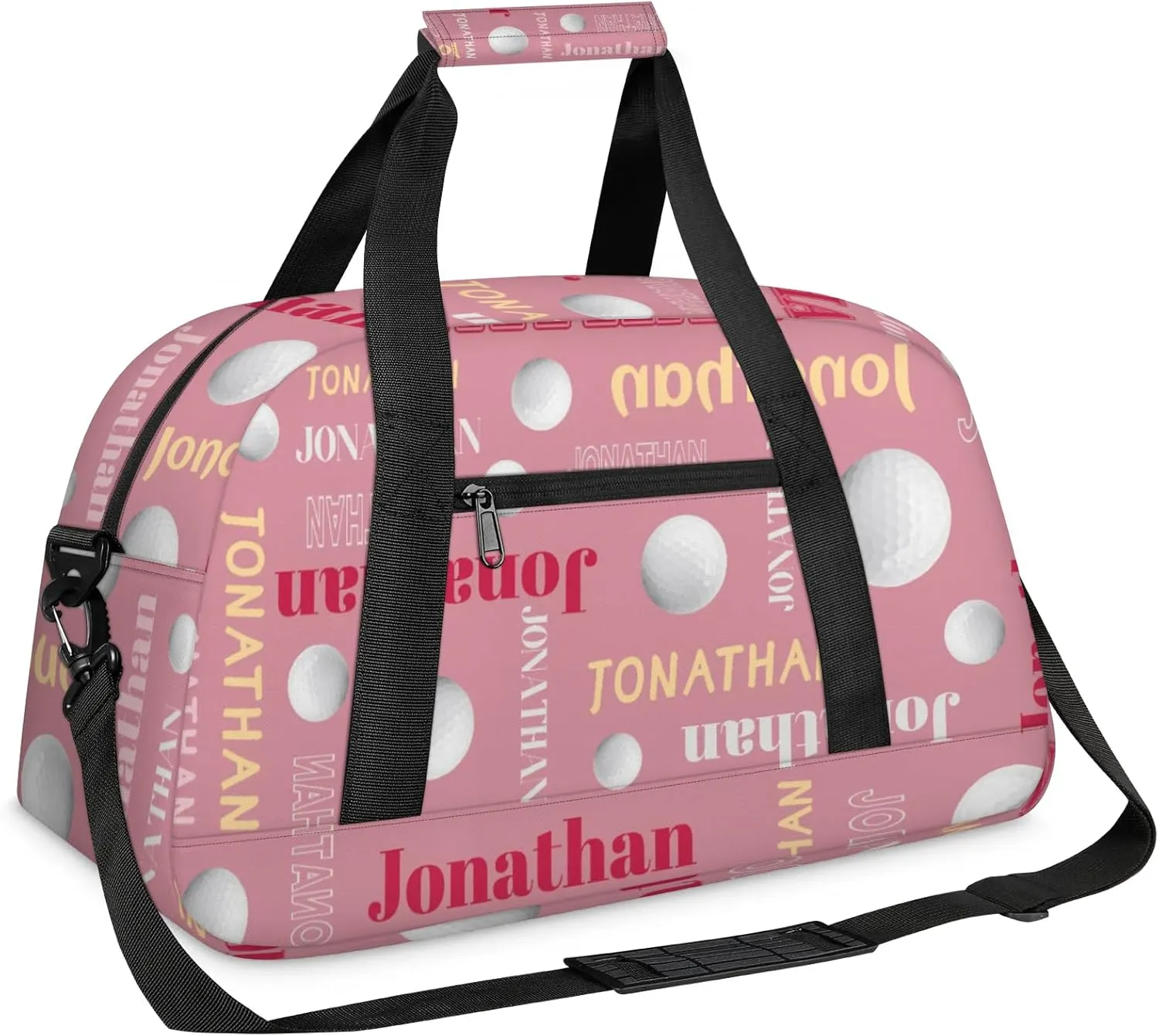 Personalized Duffle Bag - Custom Name Kids Sports Bag, Sleepover Bags for Girls, Lightweight Toddler Boys Overnight Bag for Weekender Travel Cheer Dance Ball Game, Golf Text