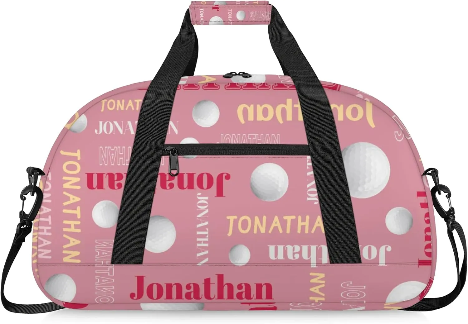 Personalized Duffle Bag - Custom Name Kids Sports Bag, Sleepover Bags for Girls, Lightweight Toddler Boys Overnight Bag for Weekender Travel Cheer Dance Ball Game, Golf Text