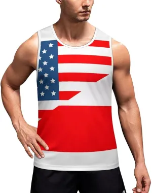 Polish American Flag Men's Tank Tops Summer Sleeveless T-Shirts Gym Workout Tee Casual Beach Tee