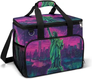 Psychedelic New York Leakproof Camping Backpack Travel Cooler Bag Beach Food Storage Lunch Pack