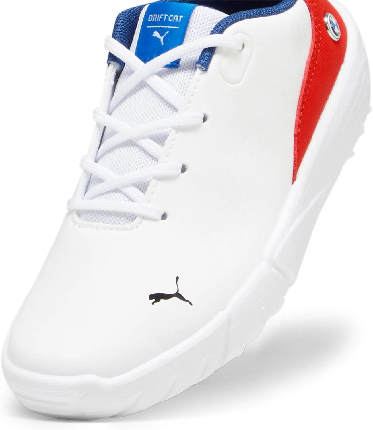 PUMA Unisex-Child Alternative Closure Shoes BMW M Motorsport Drift Cat Decima Hook and Loop Sneaker, Black/Pop Red White, 11.5 US Little Kid