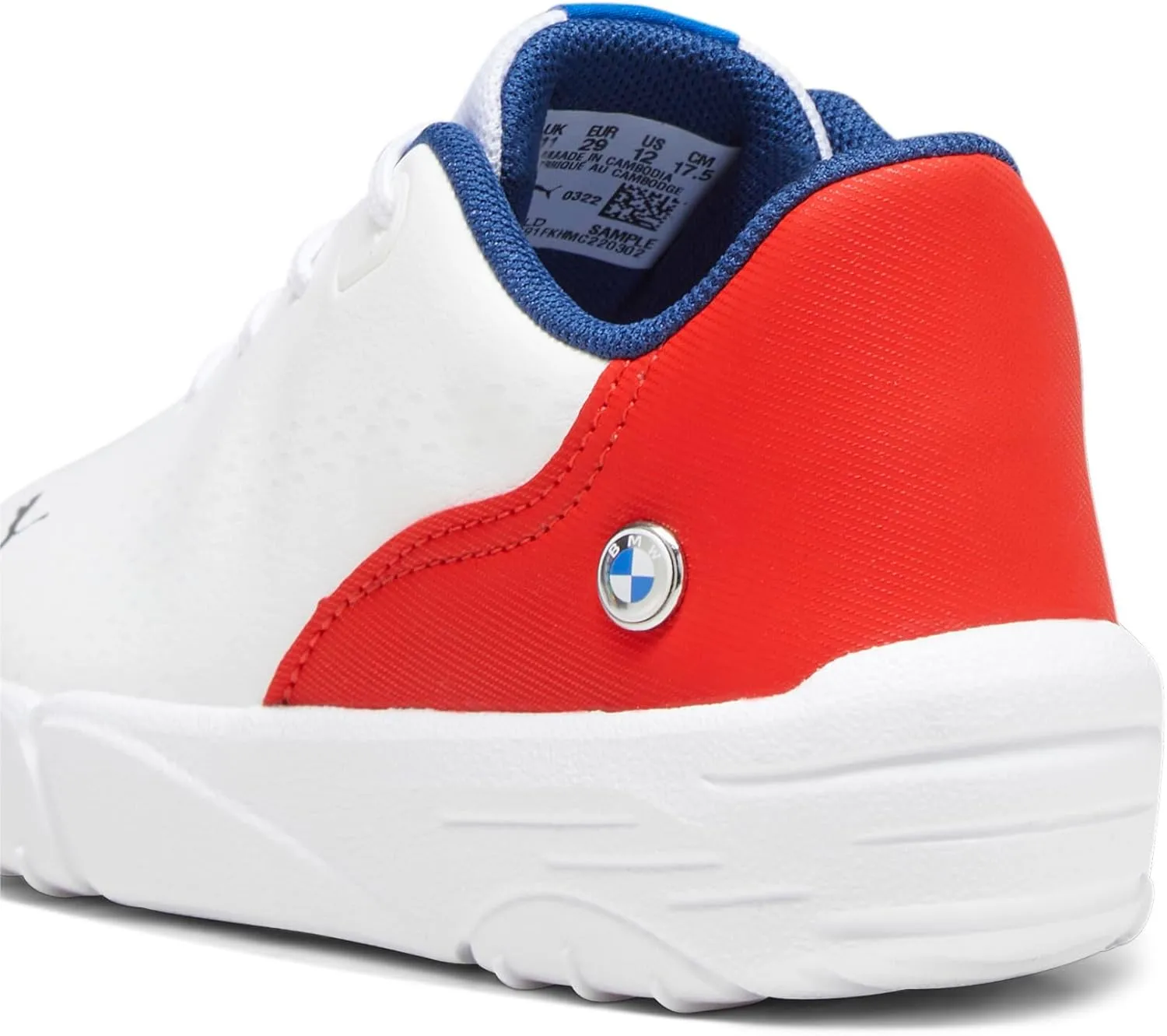 PUMA Unisex-Child Alternative Closure Shoes BMW M Motorsport Drift Cat Decima Hook and Loop Sneaker, Black/Pop Red White, 11.5 US Little Kid