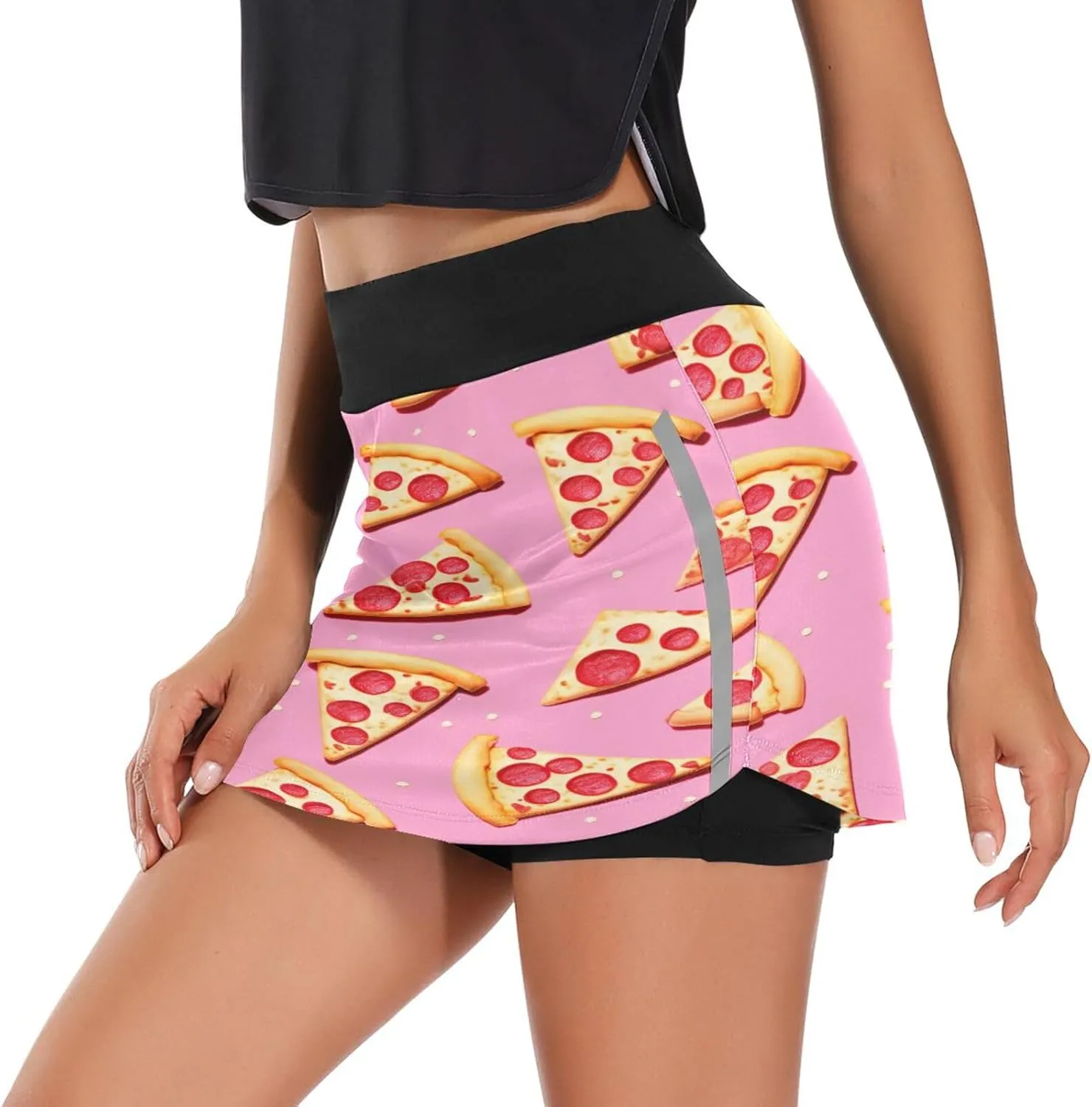 Red Lobster Athletic Skorts for Women with Pockets High Waist Skirt for Running Tennis Golf Workout