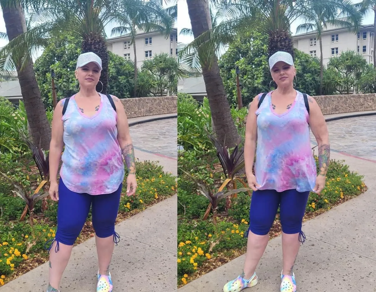 RITERA Plus Size Tank Tops for Women Tie Dye V Neck Sleeveless Shirt Casual Basic Muticolor Oversized Tanks XL-5XL