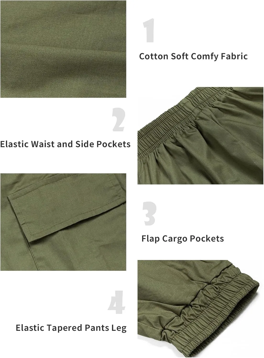 Rolanko Girls Cargo Pants for Kids Loose Streetwear Hip Hop Dance Cotton Cargo Jogger Pants for Kids 4-15 Years