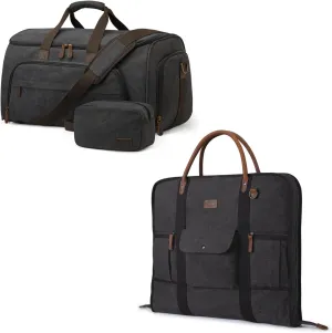 S-ZONE Carry On Garment Bag with Convertible Garment Duffle Bag