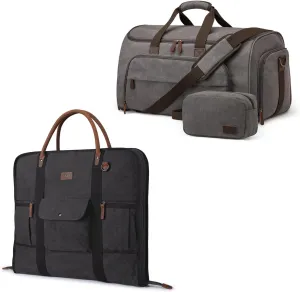 S-ZONE Carry On Garment Bag with Convertible Garment Duffle Bag
