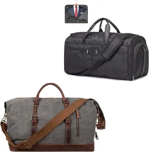 S-ZONE Duffle Bag for Travel with Convertible Travel Garment Bag