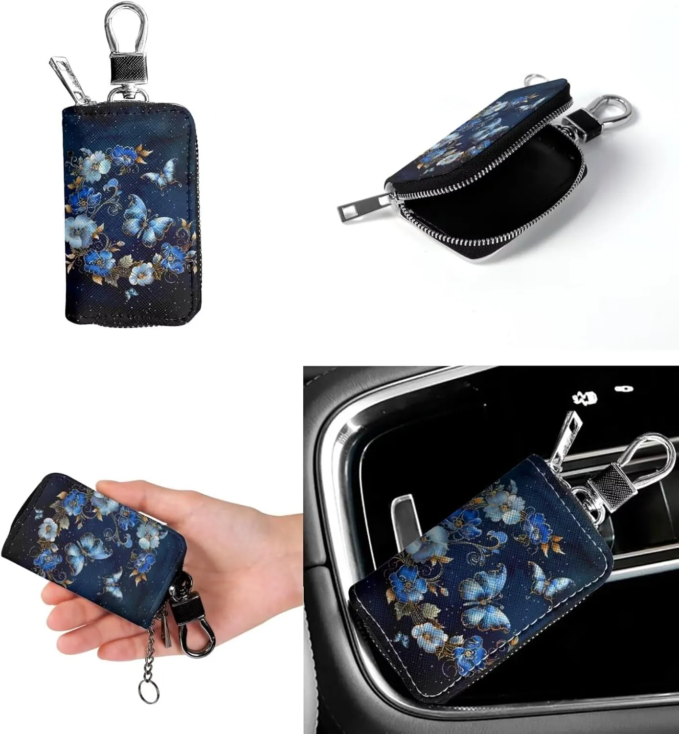 Saddle Bags Set 2 Piece Bucket Bags Shoulder Bag Handbag Car Key Fob Protector