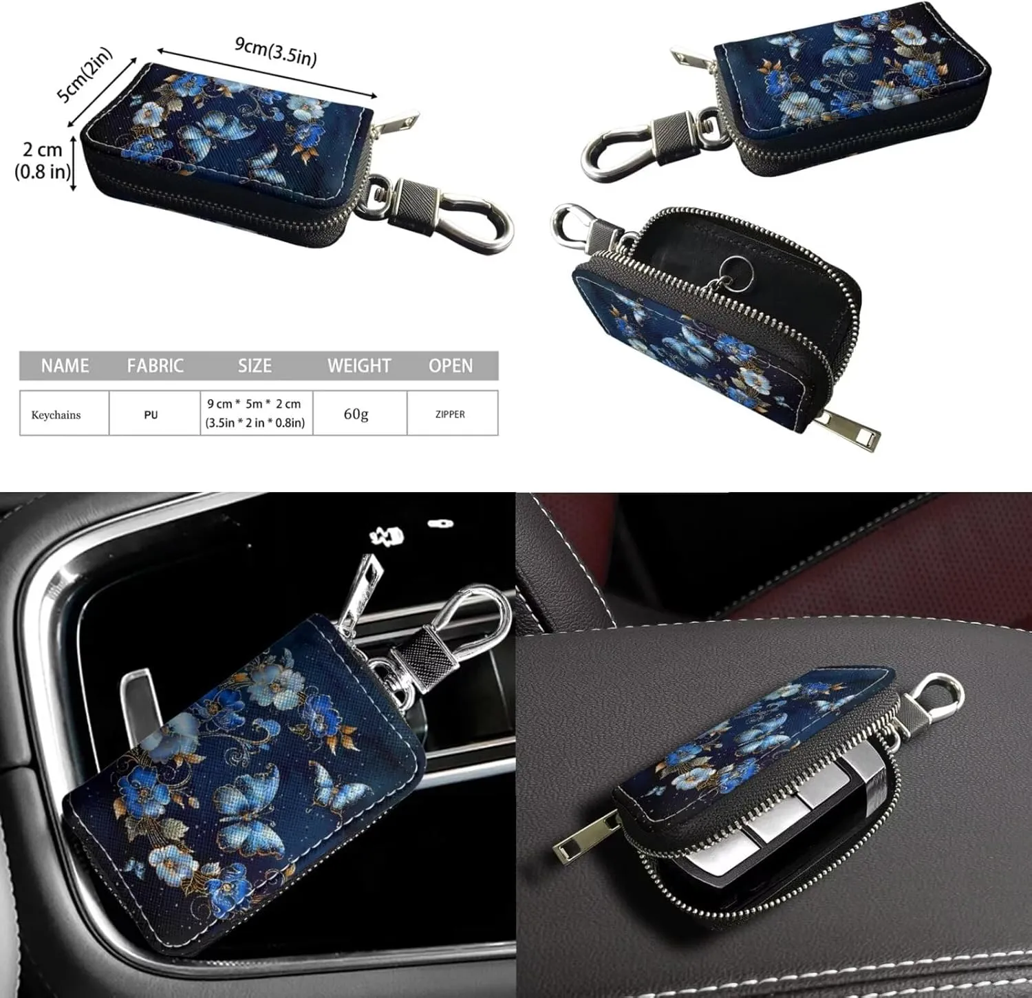 Saddle Bags Set 2 Piece Bucket Bags Shoulder Bag Handbag Car Key Fob Protector