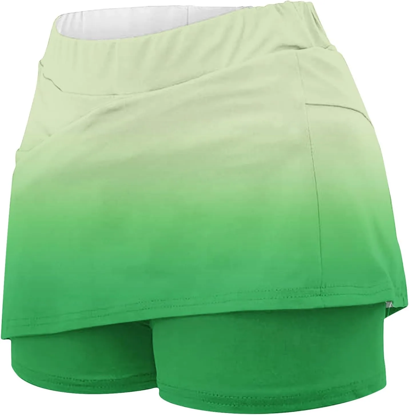 Skorts for Woman Fashion Casual Ombre Biker Shorts Womens Summer Outfits Comfy High Waisted Tummy Control Bottoms