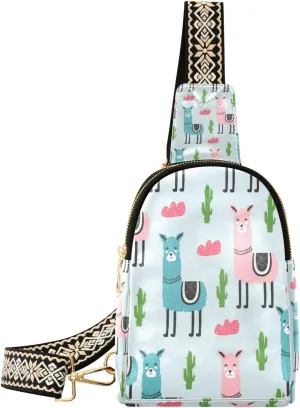 Small Sling Bag Waist Packs Leather Crossbody Packs Chest Bag Cute for Women Travel Belt Purse