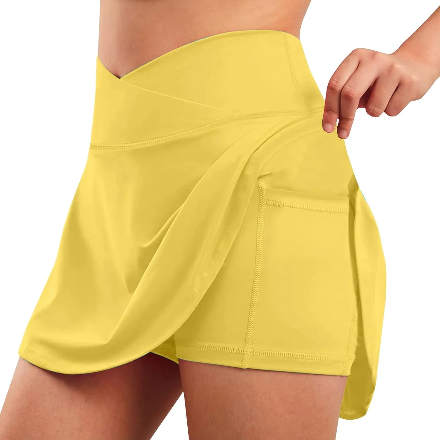 Tennis Skirts for Women with Shorts High Waisted Golf Skorts Athletic Summer Gym Stretchy Outfits with Pockets