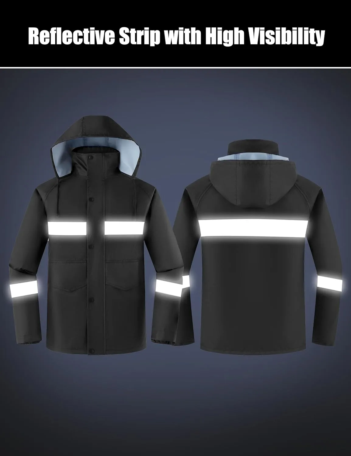 Ubon Waterproof Rain Suits for Men Including Jackets and Pants Lightweight Rain Gear for Golf Hiking Fishing 2 Pieces