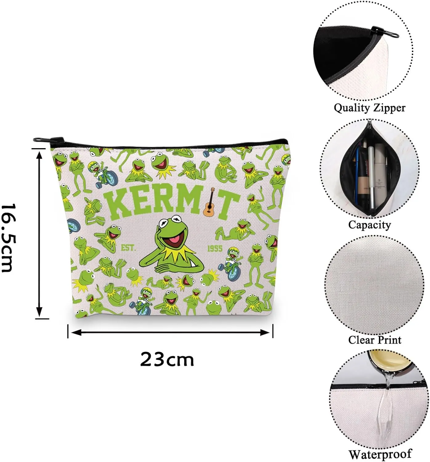 VAMSII Movie Inspired Gift Ker-it Est 1955 The Mup Zipper Pouch Makeup Bag (KERM 1955)