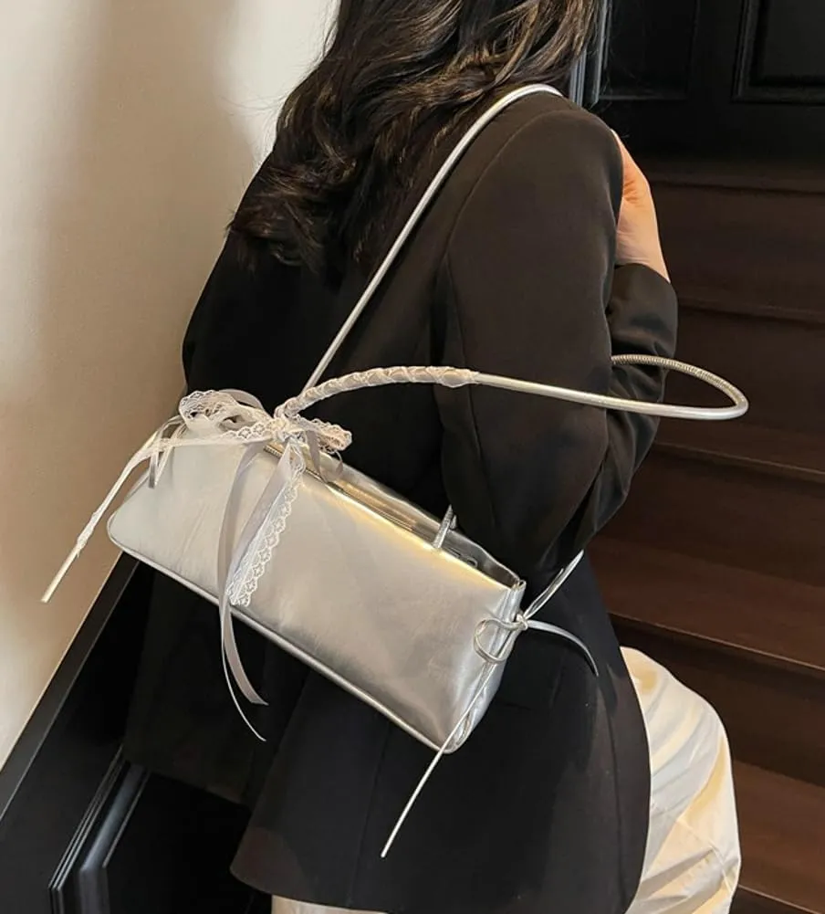 Vegan Leather Shoulder Purses Summer Beach Bags For Women Sweet Clutch Bag Casual Boston Purse Travel Underarm Handbags 2025