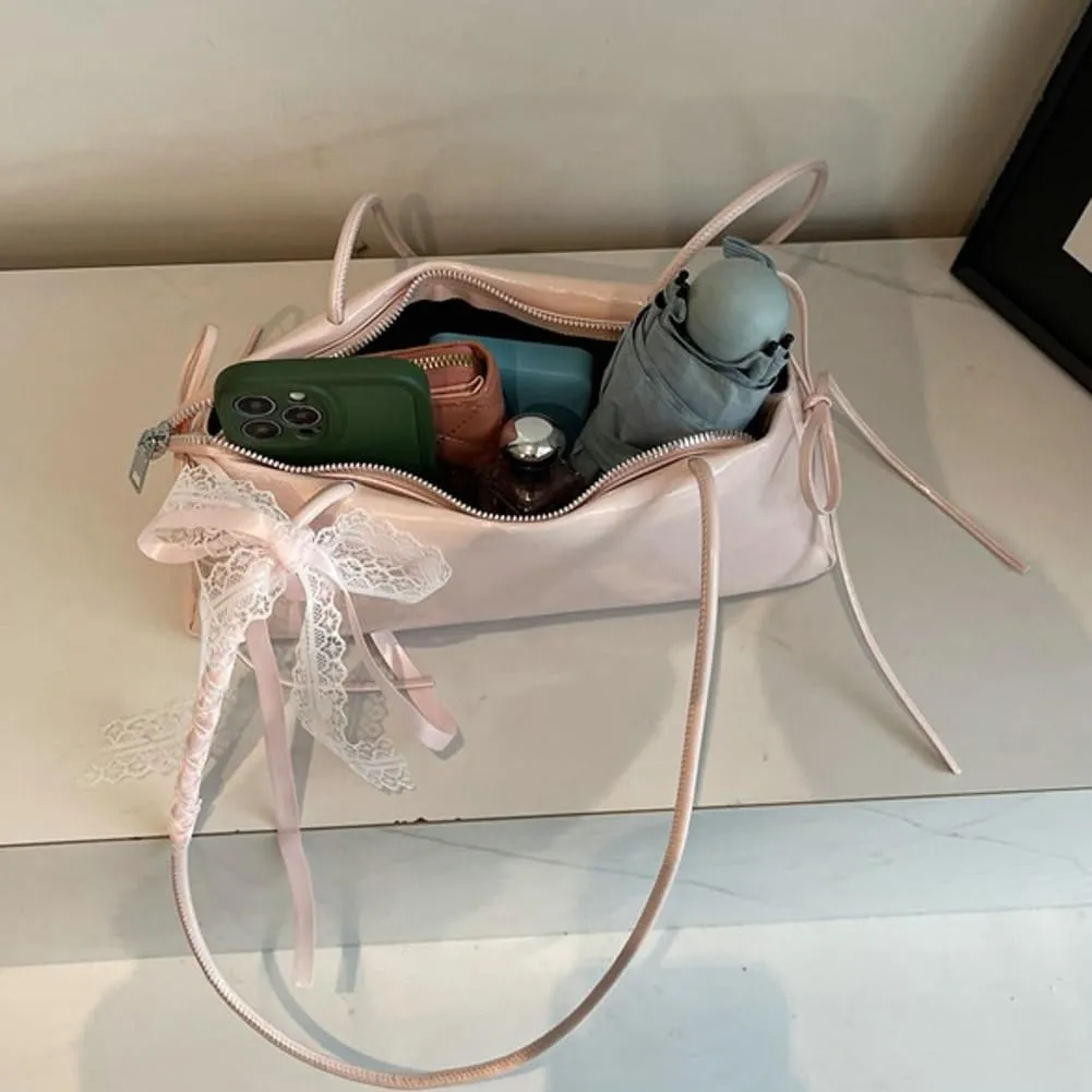 Vegan Leather Shoulder Purses Summer Beach Bags For Women Sweet Clutch Bag Casual Boston Purse Travel Underarm Handbags 2025