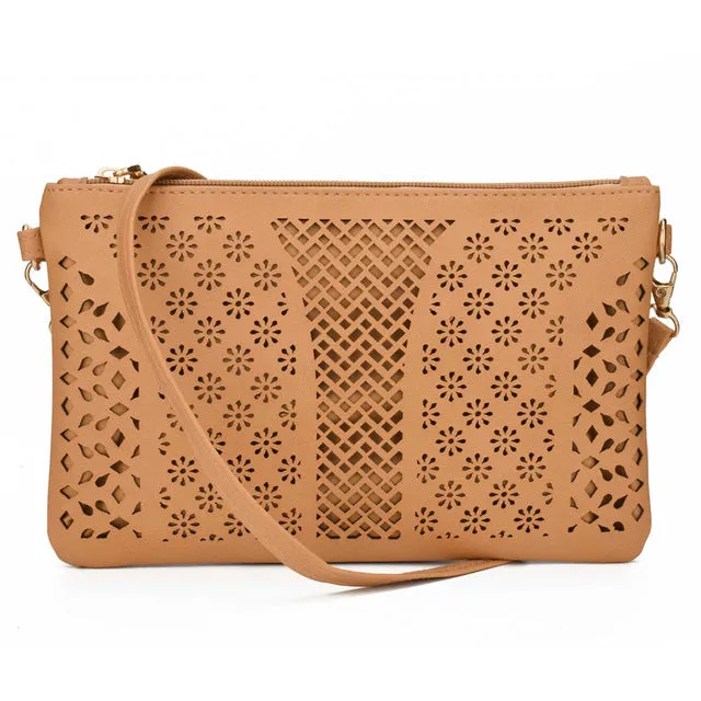 Vintage Hollow Out Flower Handbag