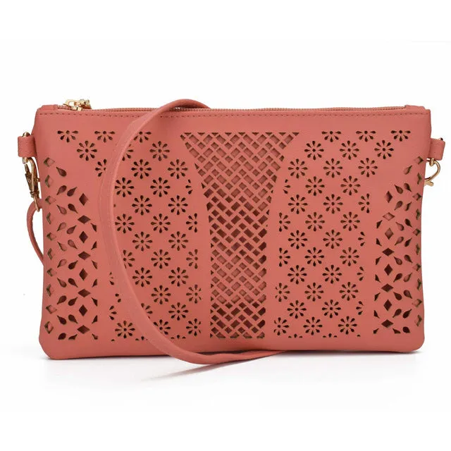 Vintage Hollow Out Flower Handbag